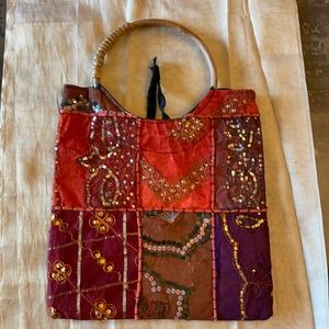 Handmade Indian embroidered bag.